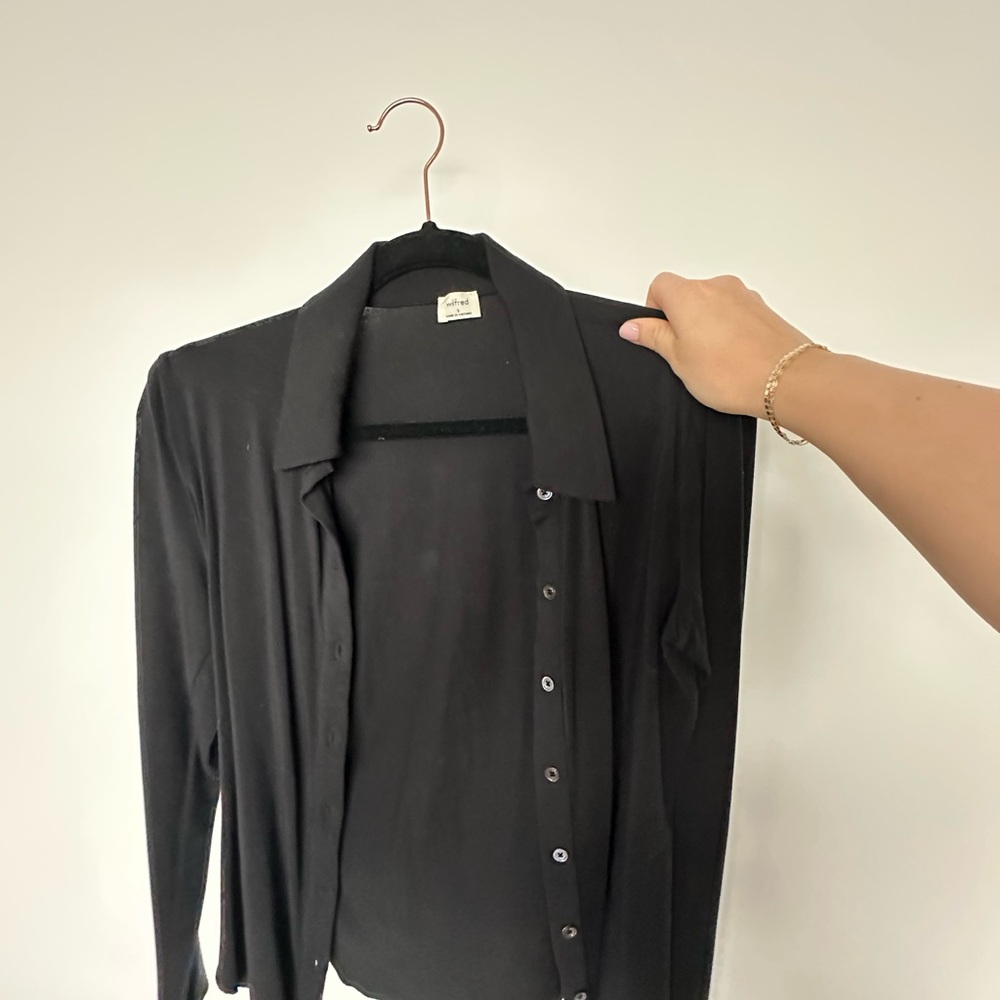 Wilfred Black Button-Up Shirt